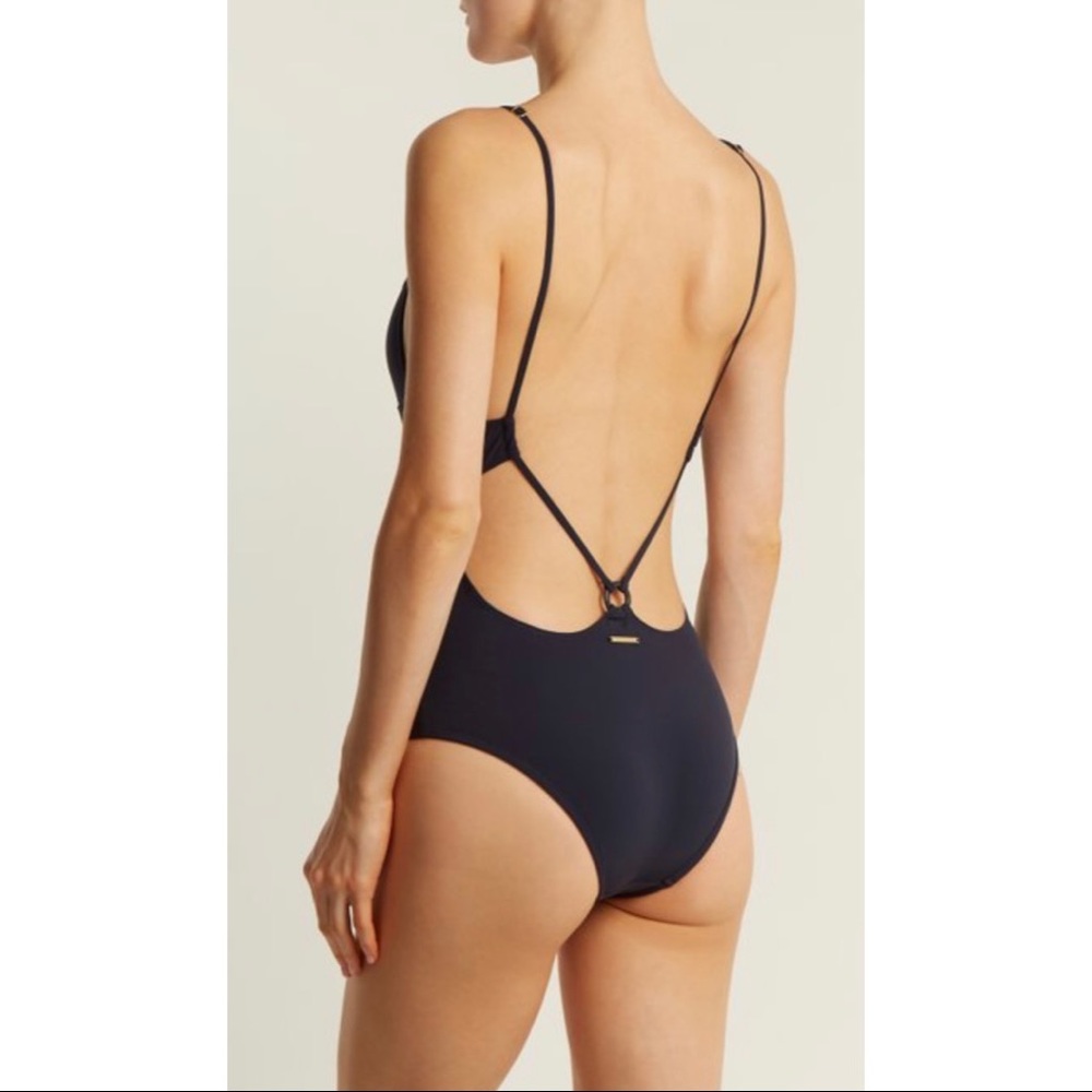 Black Stella McCartney Broderie Anglaise one piece